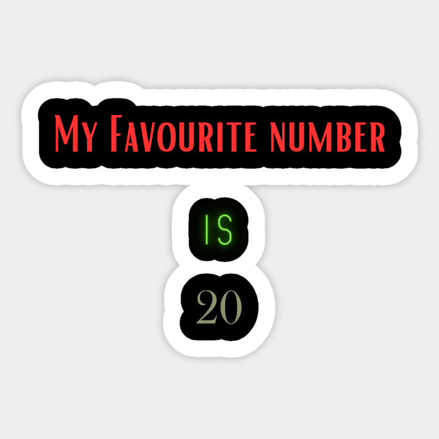 My favourite number Sticker by NewHorizon24